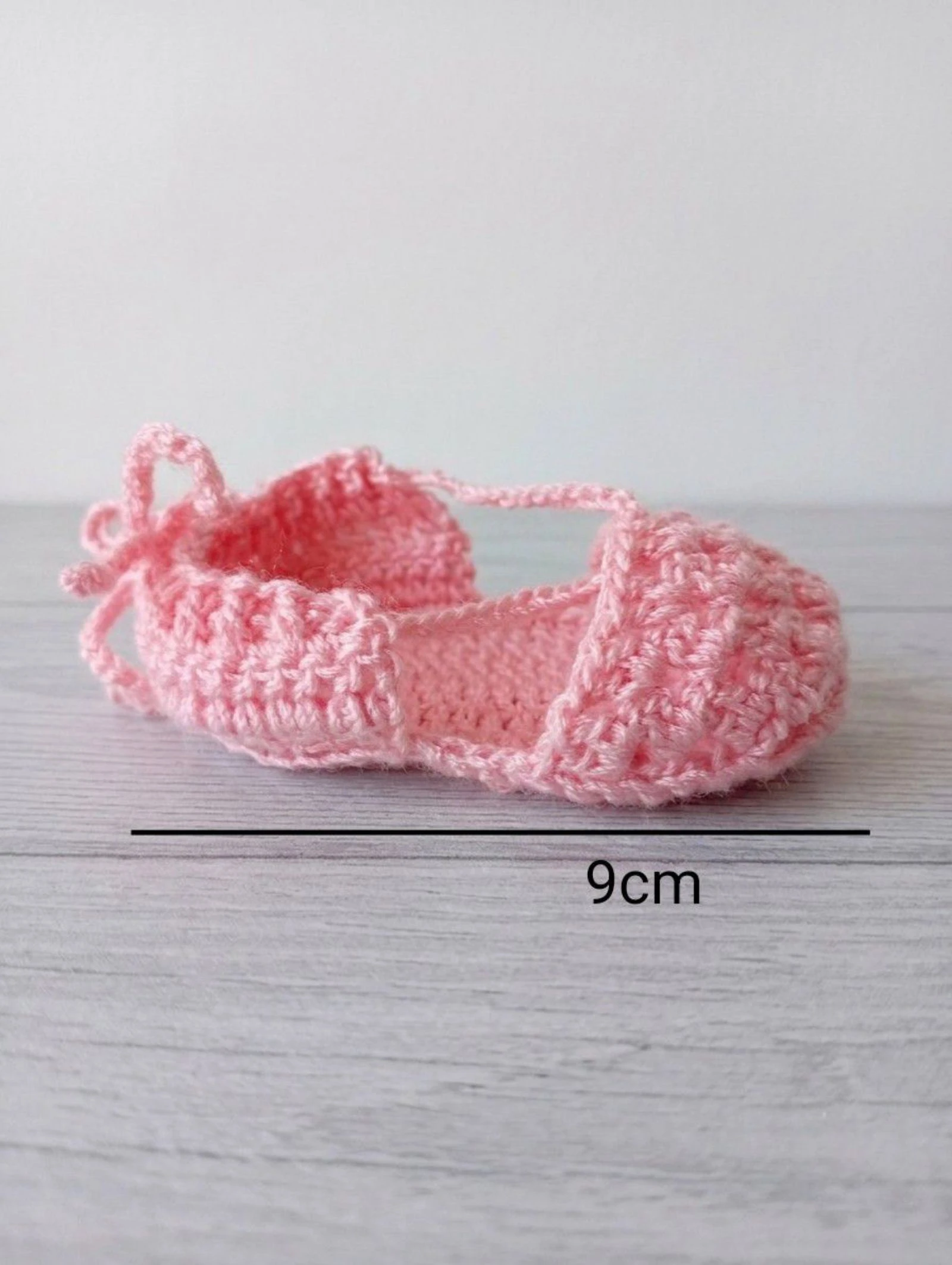 Sandales en crochet pour bébé 0-3 M Chaussures Baby Ballerina faites à la main Coquette Booties – photo 4
